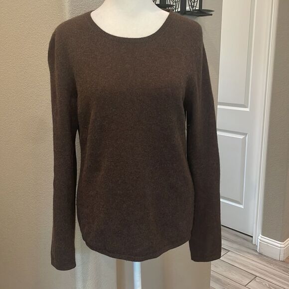 Philosophy Dane Lewis Brown Cashmere Basic Sweater - Picture 1 of 5